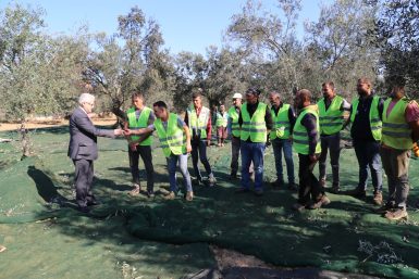 BAŞKAN DEVECİLER ZEYTİN EMEKÇİLERİYLE BULUŞTU