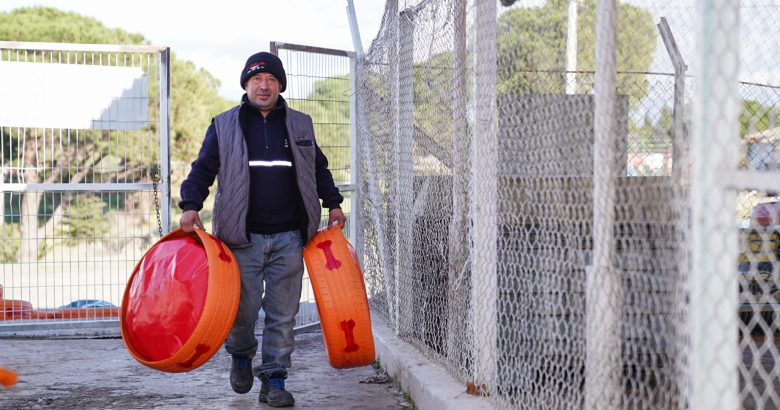  ESKİ LASTİKLER BARINAKTAKİ CAN DOSTLARIMIZ İÇİN YATAK OLDU