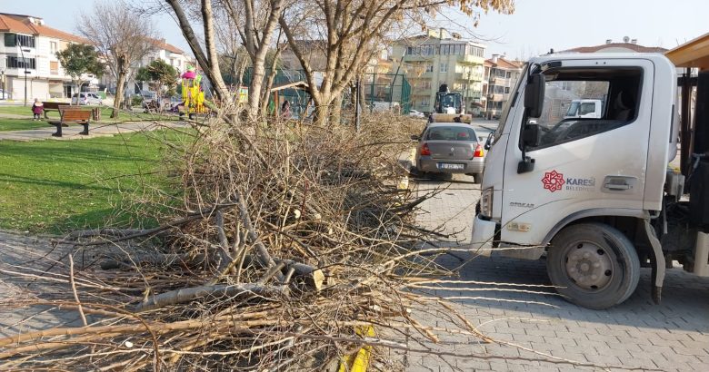  KARESİ BELEDİYESİ’NDEN AĞAÇLARA KIŞ BAKIMI