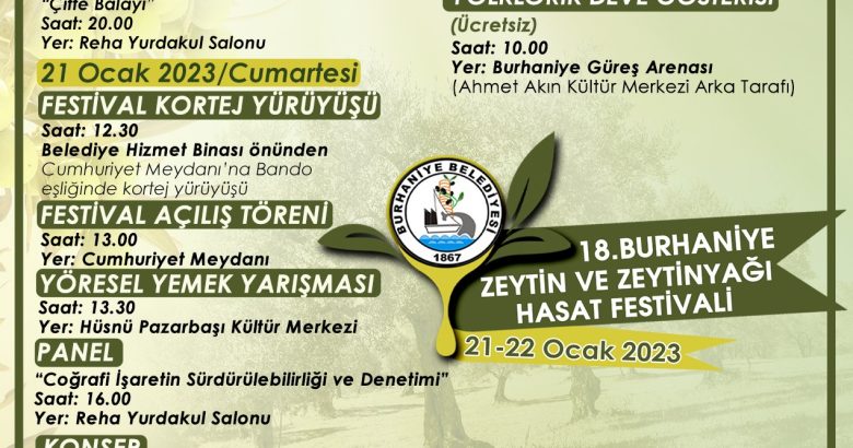  BURHANİYE’DE ZEYTİN HASAT FESTİVALİ VE DEVE GÜREŞLERİ BAŞLIYOR