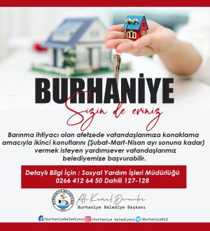 BAŞKAN DEVECİLER: “BURHANİYE SİZİN DE EVİNİZ”