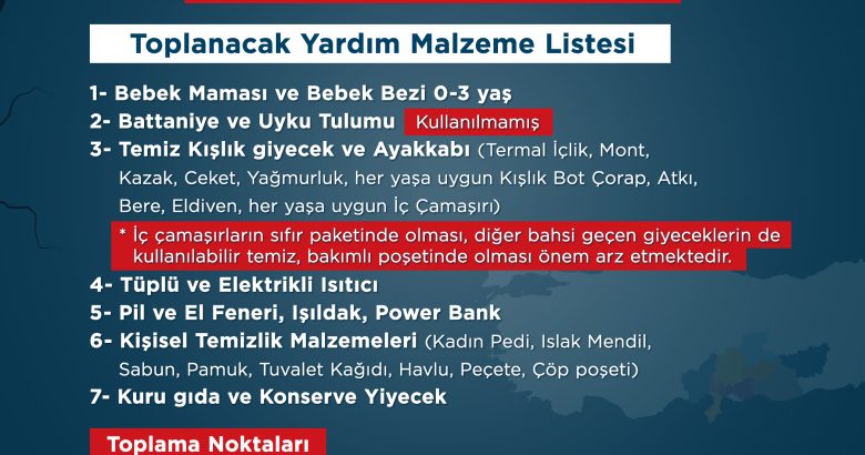  AYVALIK’TAN DEPREM BÖLGESİNE YARDIM ELİ UZANACAK