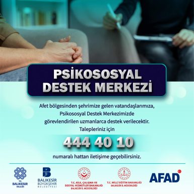 Depremzedelere ücretsiz psikososyal destek