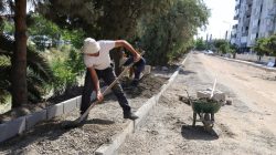 EDREMİT BELEDİYESİ ÜLKÜ YOLU CADDESİ’Nİ YENİLİYOR