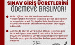 Başkan Yücel Yılmaz sınav giriş ücretlerini ödemeye başlıyor