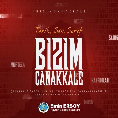 Havran Belediyesi 18 Mart Çanakkale Zaferi İlanı