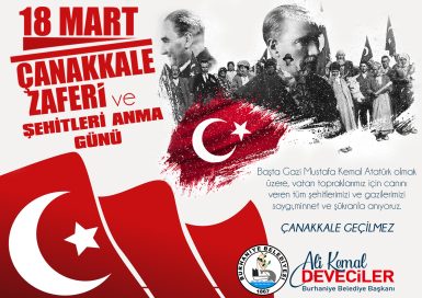 Burhaniye Belediyesi 18 Mart Çanakkale Zaferi İlanı
