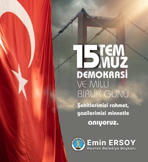 Havran Belediyesi 15 Temmuz İlanı