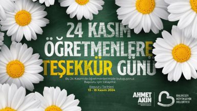 24 Kasım’da Öğretmenlere Teşekkür buluşması