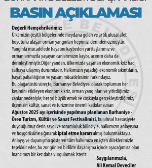 Burhaniye belediyesinden basın açıklaması