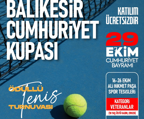  Büyükşehir, 29 Ekim Cumhuriyet Haftasında tenis severlere eğlenceli anlar yaşatacak