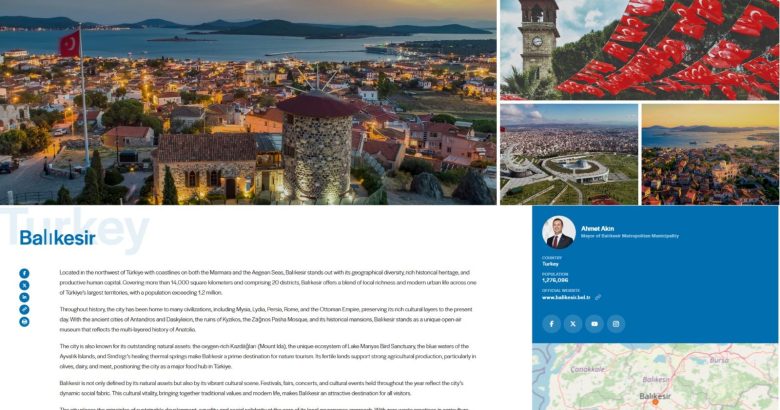  Balıkesir Büyükşehir Belediyesi, Avrupa Şehirler Birliği’ne katıldı