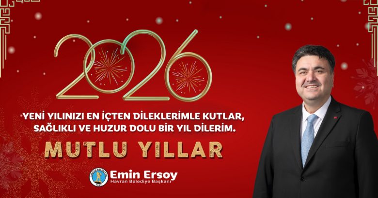  Havran Belediyesi Yeni Yıl Kutlama İlanı